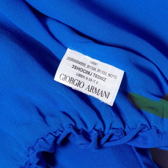 Giorgio Armani Blue Washed Silk Set – SS23 Collection - Size IT 38 / US 2 / XS - Picture 9 of 14